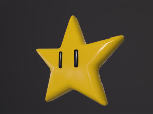 Mario Star 3D Model