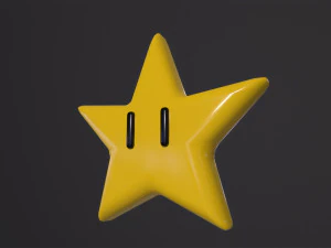 Mario Star 3D Model