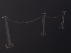 Iron Chain Barrier 3D Model