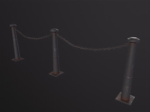 Iron Chain Barrier 3D 모델
