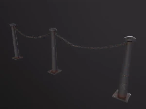 Iron Chain Barrier 3D Model