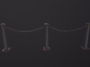 Iron Chain Barrier 3D 모델