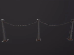 Iron Chain Barrier 3D Model