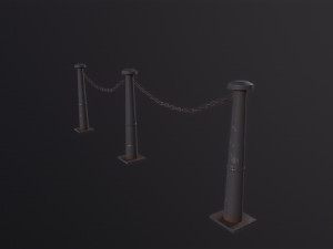 Iron Chain Barrier 3D 모델