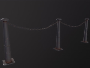 Iron Chain Barrier 3D 모델