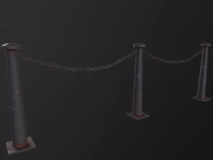 Iron Chain Barrier 3D Model