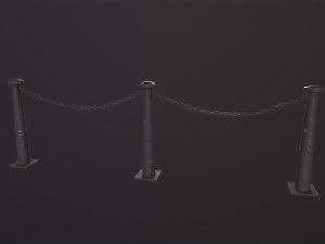 Iron Chain Barrier 3D 모델