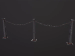 Iron Chain Barrier 3D Model