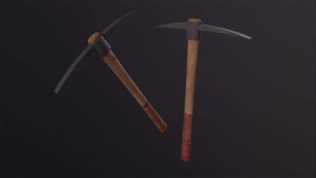 Pickaxe 3D Model .c4d .max .obj .3ds .fbx .stl .blend 