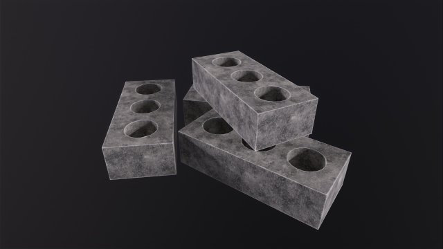 Bricks Model 3D .c4d .max .obj .3ds .fbx .stl .blend 