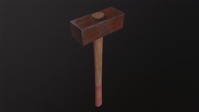 Big Hammer 3D Модель .c4d .max .obj .3ds .fbx .stl .blend 