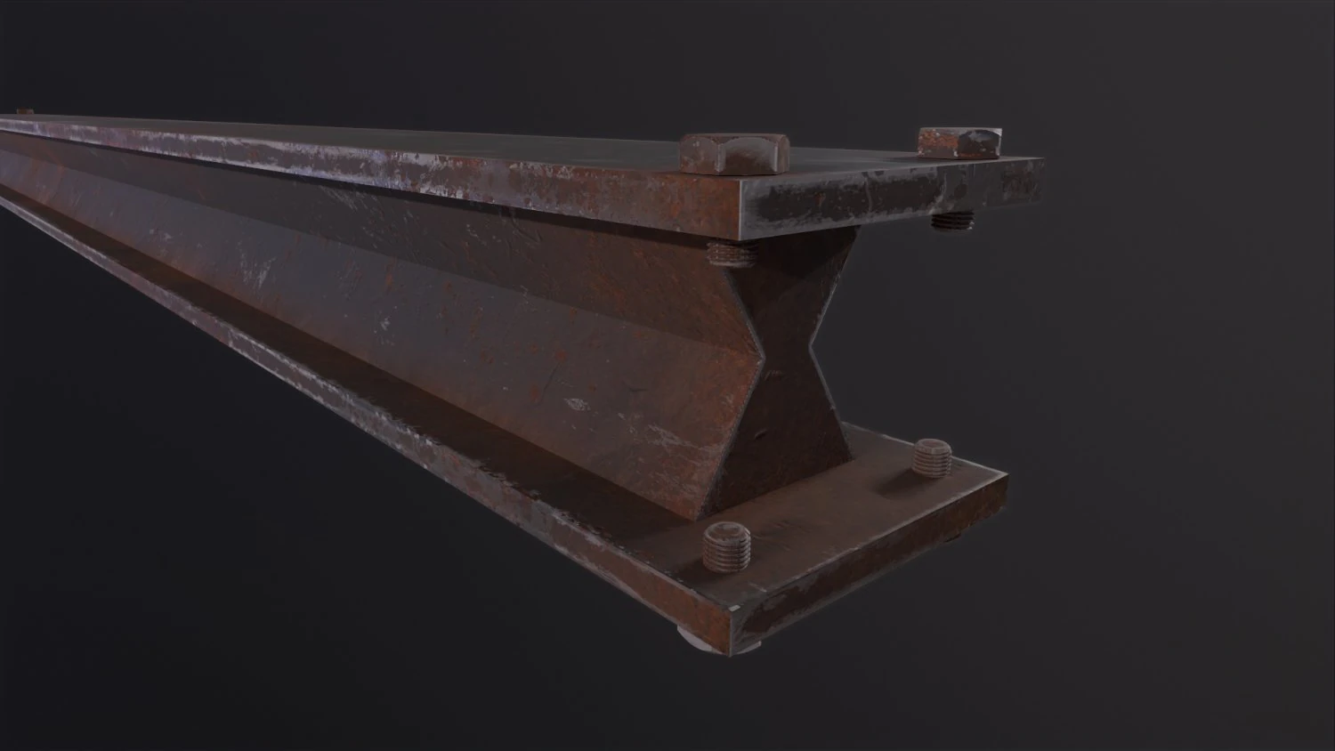 Metal beam Factory 3D Model .c4d .max .obj .3ds .fbx .stl .blend