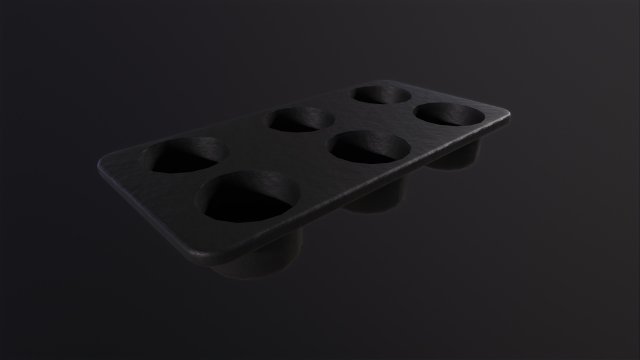 Muffin Pan 3D Model .c4d .max .obj .3ds .fbx .stl .blend 