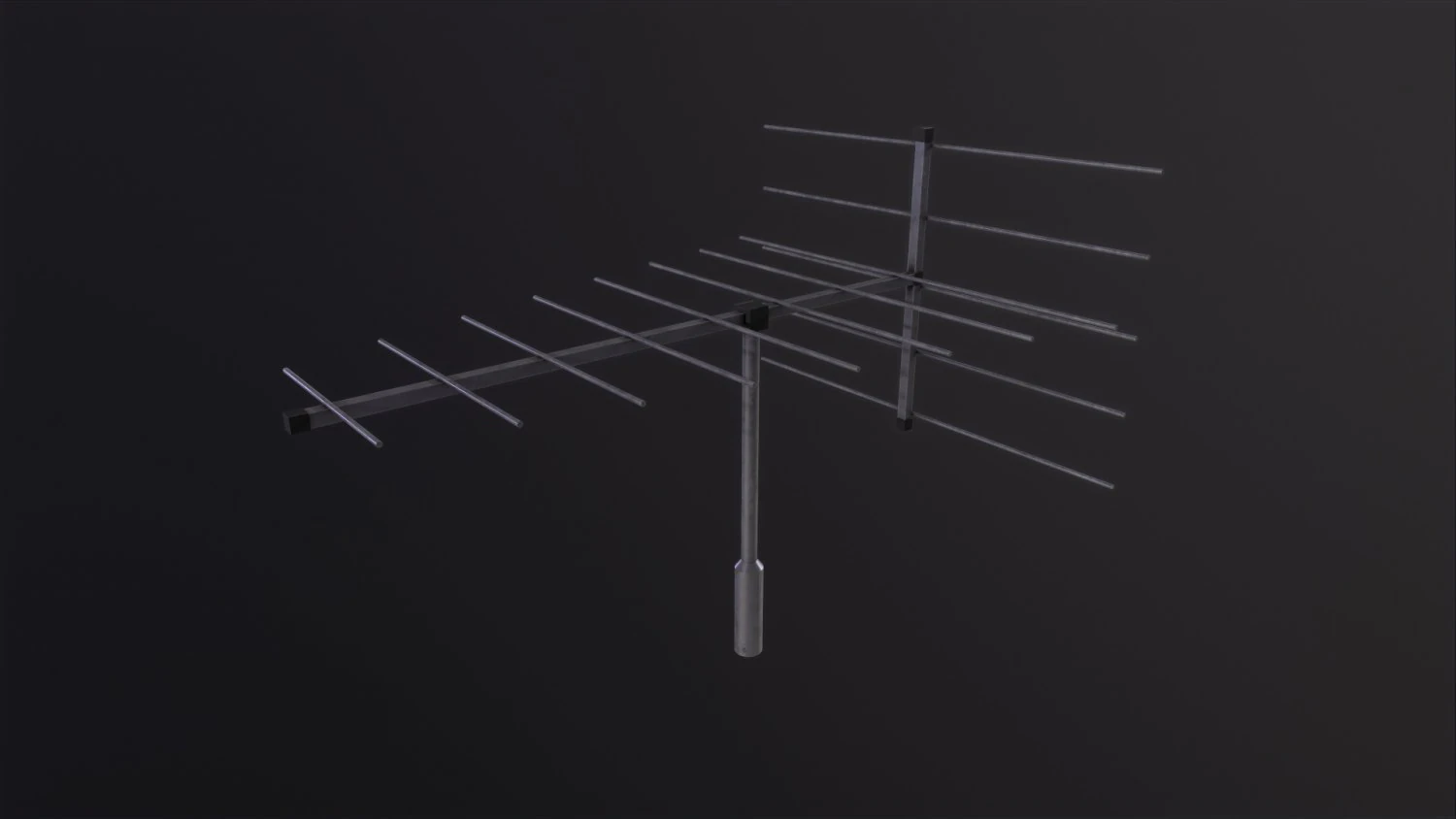 Antenna tv 3D Model .c4d .max .obj .3ds .fbx .stl .blend 