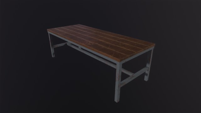 Wooden Table 3D मॉडल .c4d .max .obj .3ds .fbx .stl .blend 