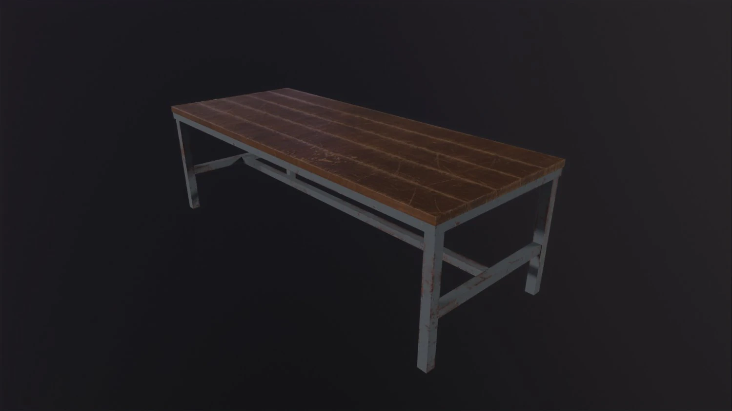Wooden Table 3D Model .c4d .max .obj .3ds .fbx .stl .blend