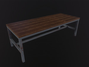Wooden Table 3D मॉडल