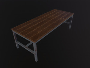 Wooden Table 3D मॉडल