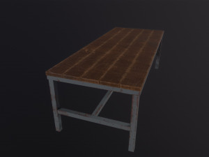 Wooden Table 3D मॉडल