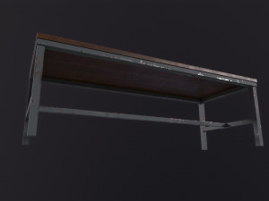 Wooden Table 3D मॉडल