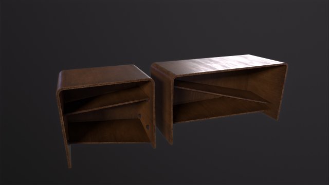 Old Wooden Bookcase Modèle 3D .c4d .max .obj .3ds .fbx .stl .blend 