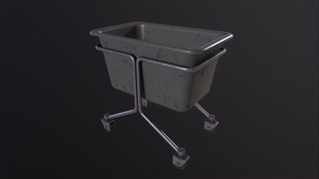 Laundry Cart 3D Model .c4d .max .obj .3ds .fbx .stl .blend 
