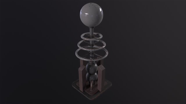 Tesla Coil Tower Modelo 3D .c4d .max .obj .3ds .fbx .stl .blend 