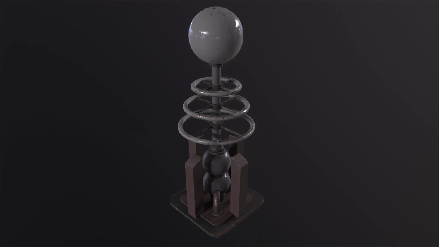 Tesla Coil Tower 3D Model .c4d .max .obj .3ds .fbx .stl .blend 