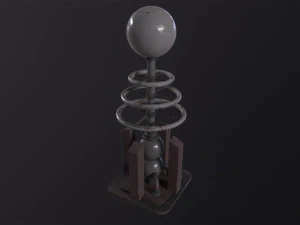 Tesla Coil Tower 3D Model