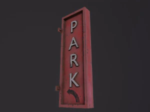 Tanda parkir Model 3D