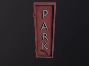 Tanda parkir Model 3D