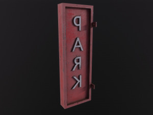 Parking sign 3D Model