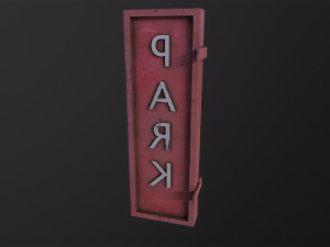 Parking sign 3D Model