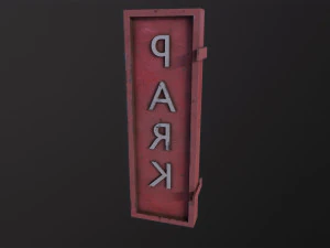 Tanda parkir Model 3D