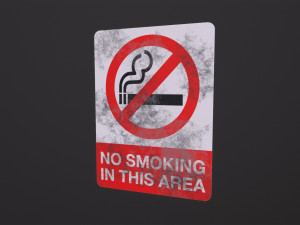 Plastic No Smoking Sign Model 3D