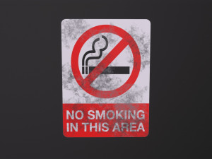 Plastic No Smoking Sign Model 3D