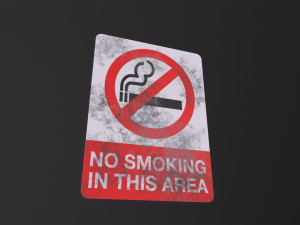 Plastic No Smoking Sign Model 3D