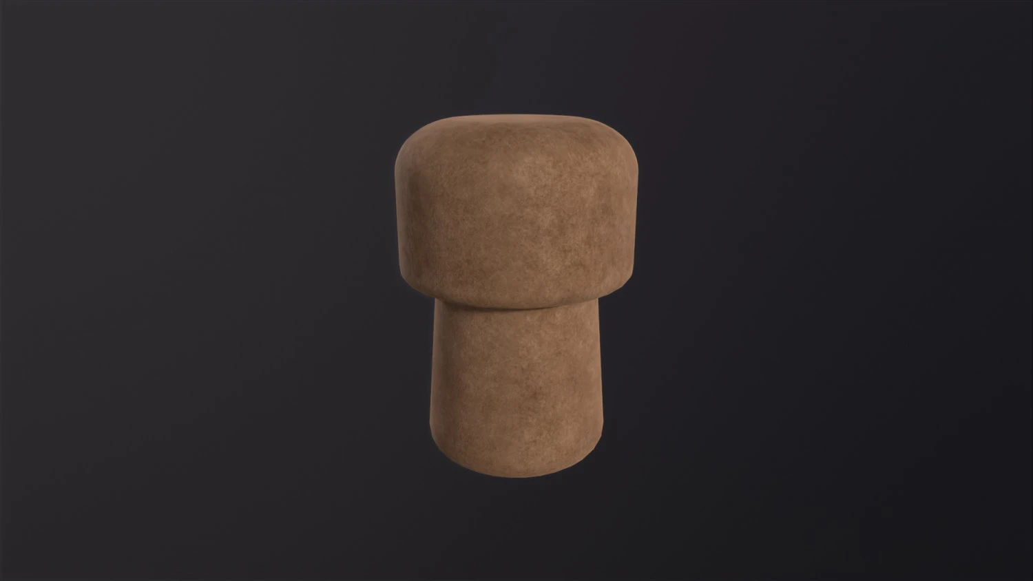 Champagne Cork 3D Model .c4d .max .obj .3ds .fbx .stl .blend