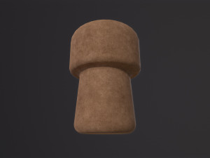Champagne Cork 3D Model