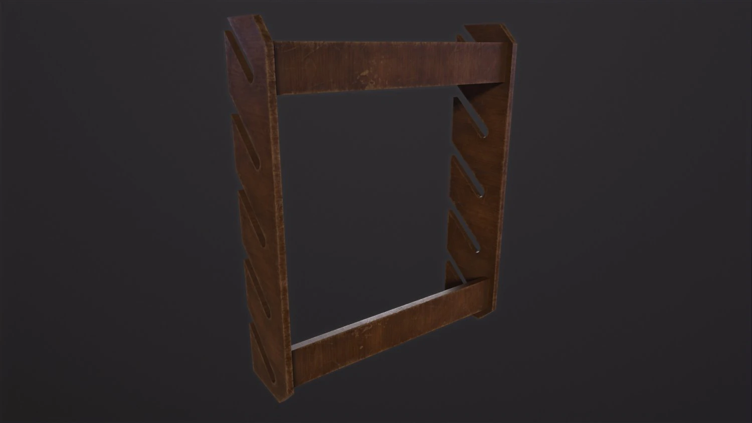 Wooden Weapon Rack 3D Model .c4d .max .obj .3ds .fbx .stl .blend 