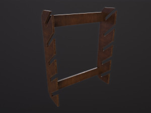 Wooden Weapon Rack 3D 모델