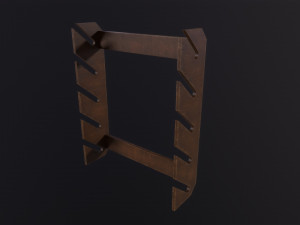 Wooden Weapon Rack 3D 모델