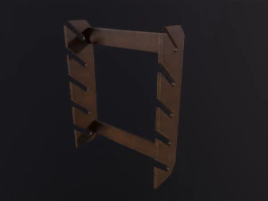 Wooden Weapon Rack 3D Model