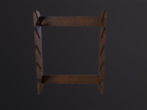 Wooden Weapon Rack 3D 모델
