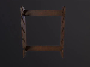 Wooden Weapon Rack 3D Model