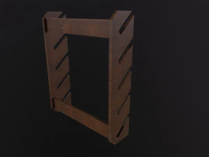 Wooden Weapon Rack 3D Model