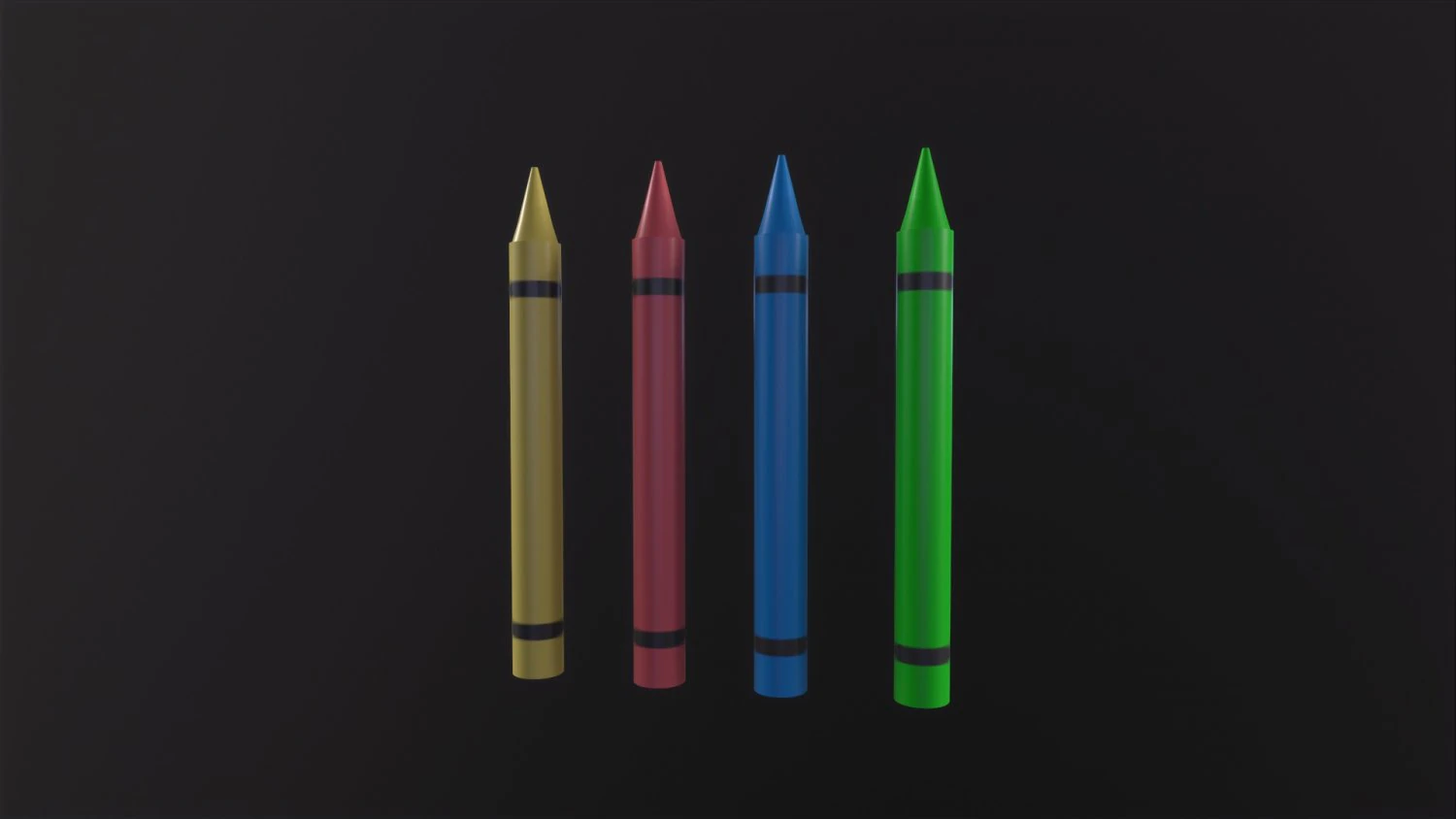Crayons crayon 3D Model .c4d .max .obj .3ds .fbx .stl .blend 