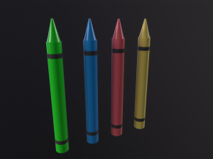 Crayons crayon Model 3D