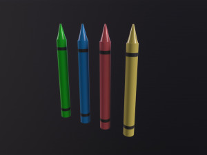 Crayons crayon Model 3D