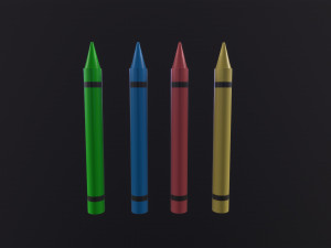 Crayons crayon Model 3D